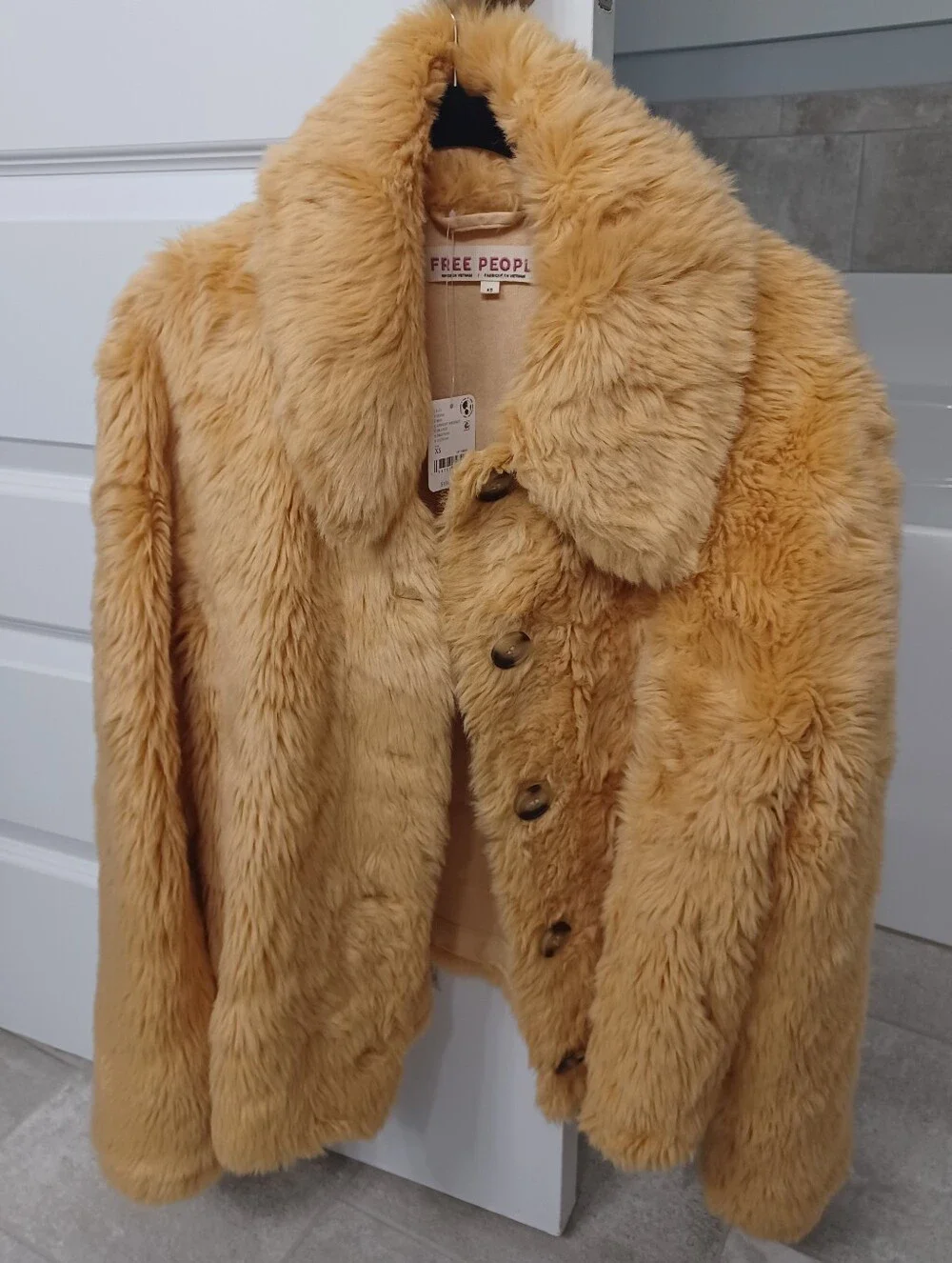 Free People Alice Throw On Faux Fur Jacket.